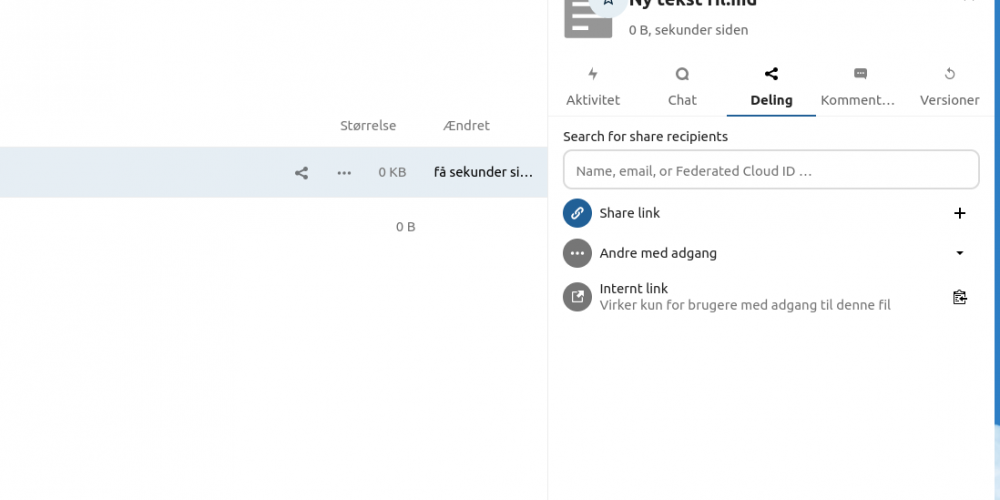 Deling Af Filer Med Nextcloud